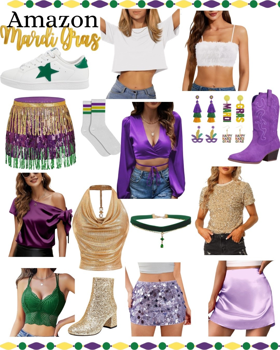 Mardi Gras outfit. Mardi Gras party. Glitter outfit. Party outfit. Purple. Green. Gold. Amazon fashion 

#LTKFindsUnder100 #LTKFindsUnder50 #LTKTravel