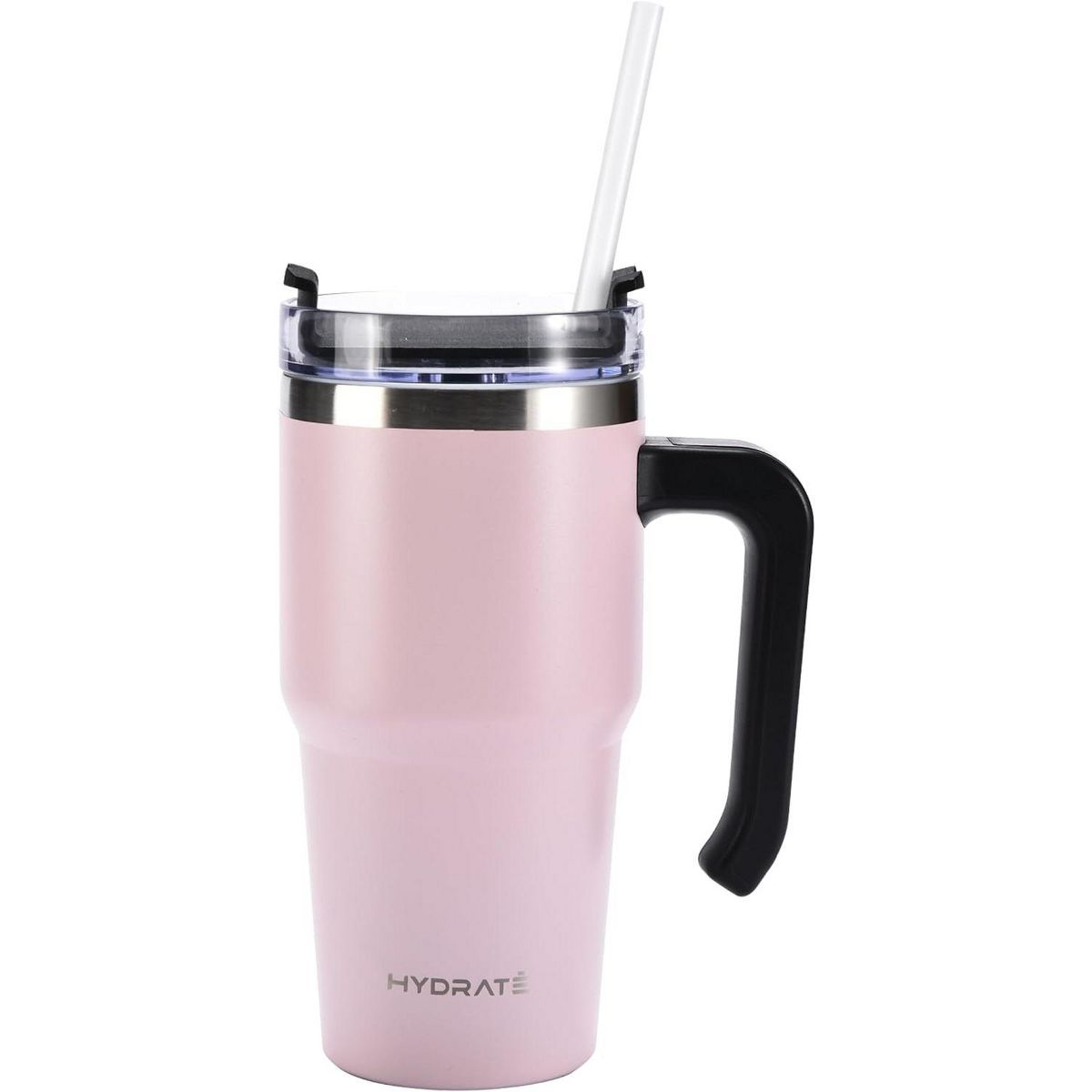 Hydrate Bottles 20oz Travel Tumbler with Handle, Vacuum Insulated Travel Mugs, Pink | Target