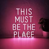 This Must Be The Place Custom Dimmable LED Neon Signs for Wall Decor (Customization Options: Color,  | Amazon (US)