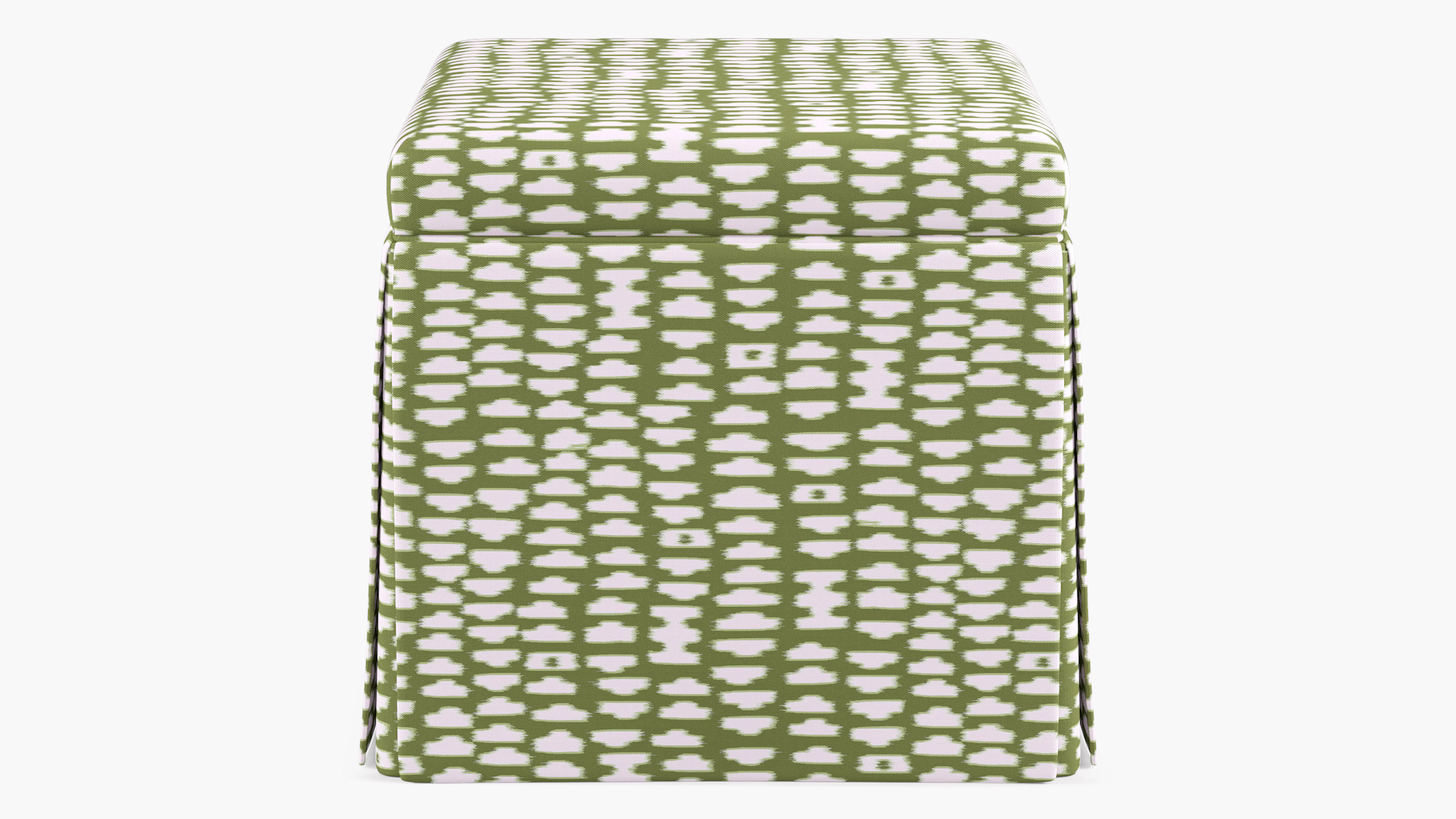 Skirted Storage Ottoman | The Inside