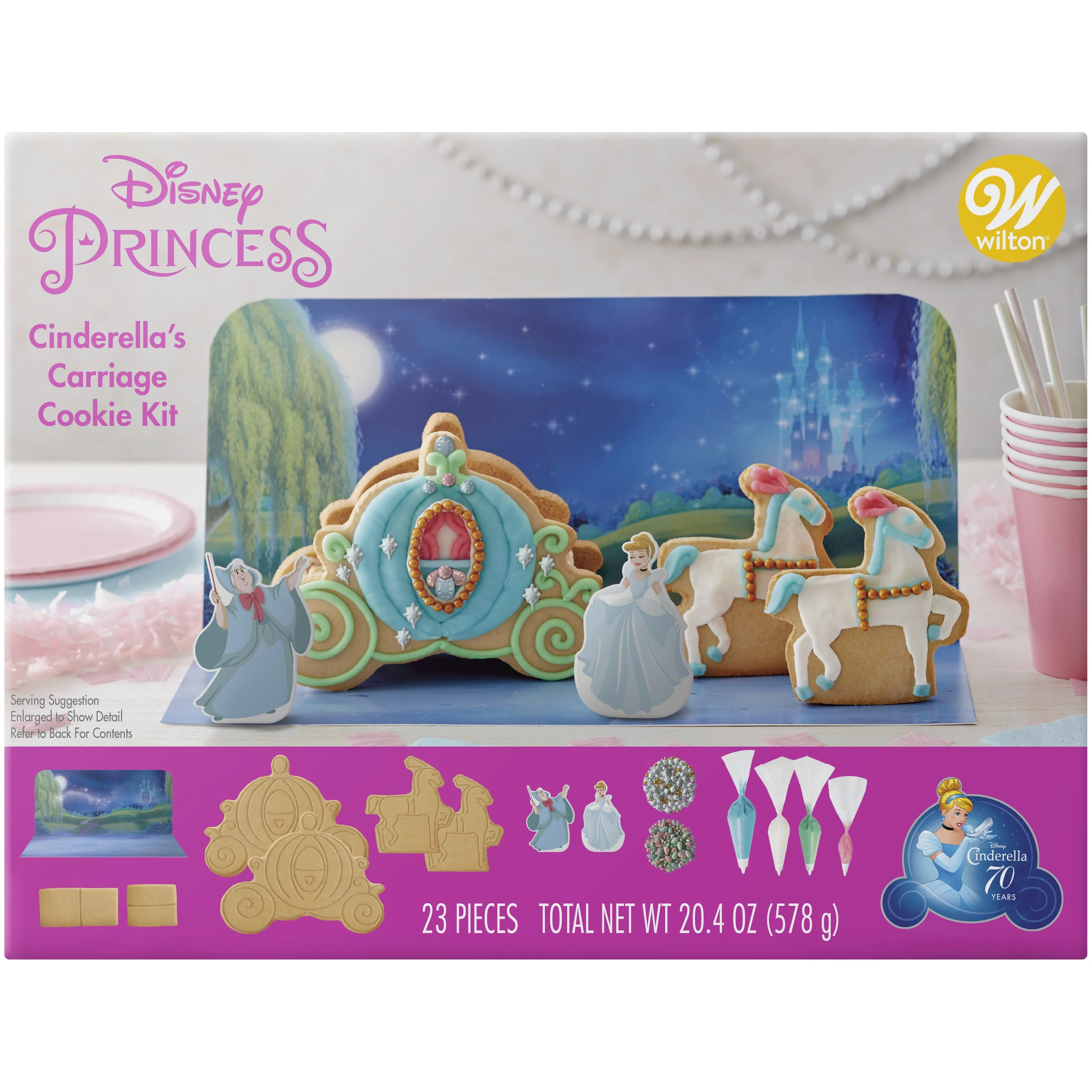 Wilton Disney Cinderella's Carriage Cookie Decorating Kit, 20.4 Oz - Walmart.com | Walmart (US)