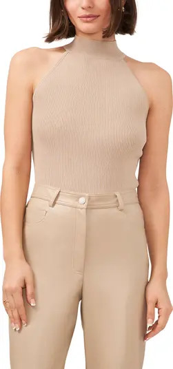 Mock Neck Ribbed Sleeveless Sweater | Nordstrom