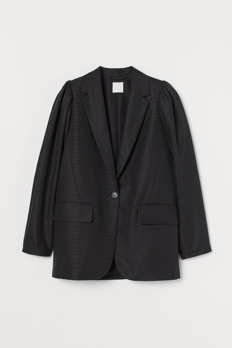 H & M - Puff-sleeved Blazer - Black | H&M (US)