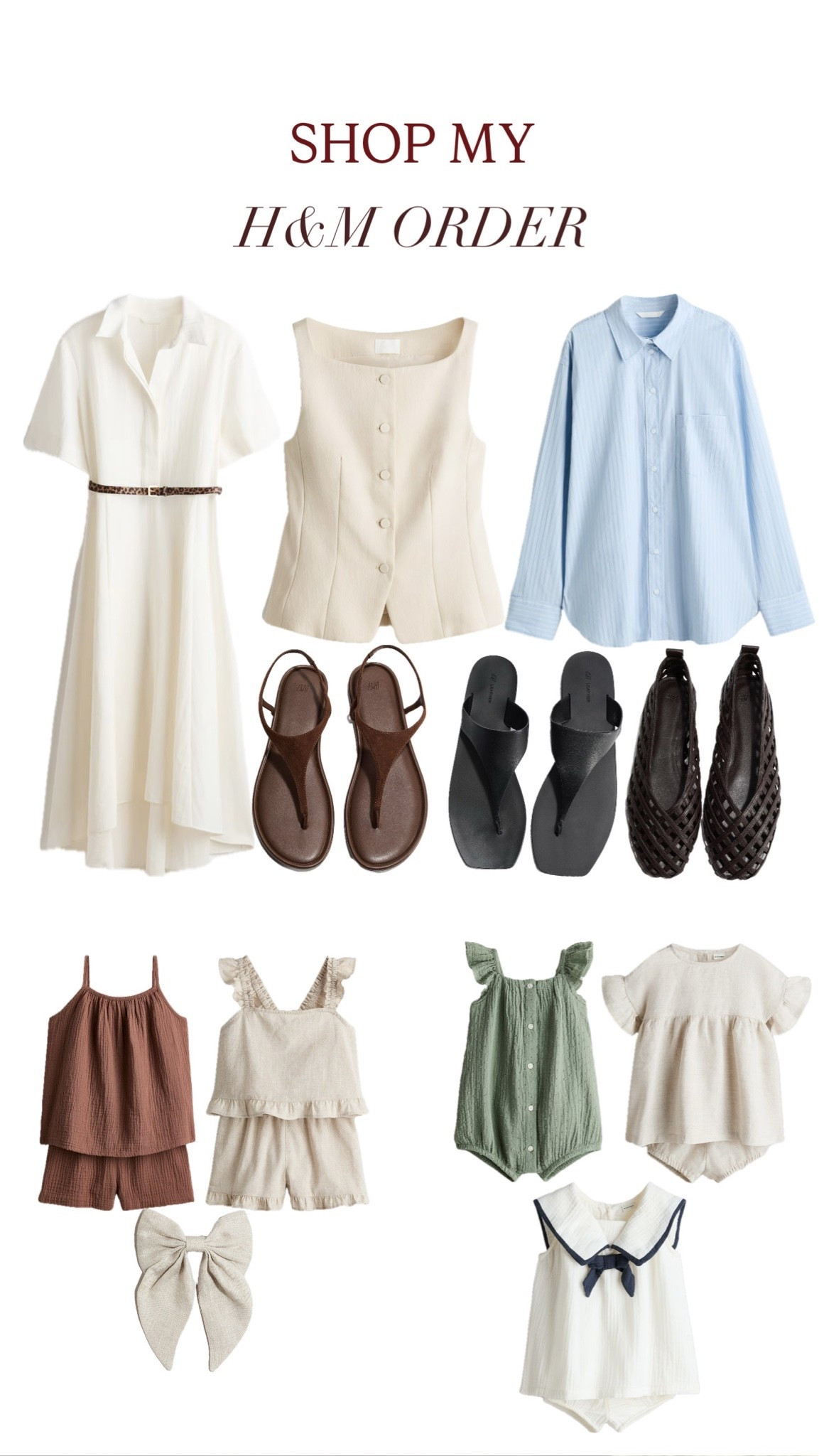 A mix and match of what I ordered for me and my girls! There was so much more but my bank account didn’t allow for it. Some staples for holiday 🤍

#LTKsummer #LTKuk #LTKeurope