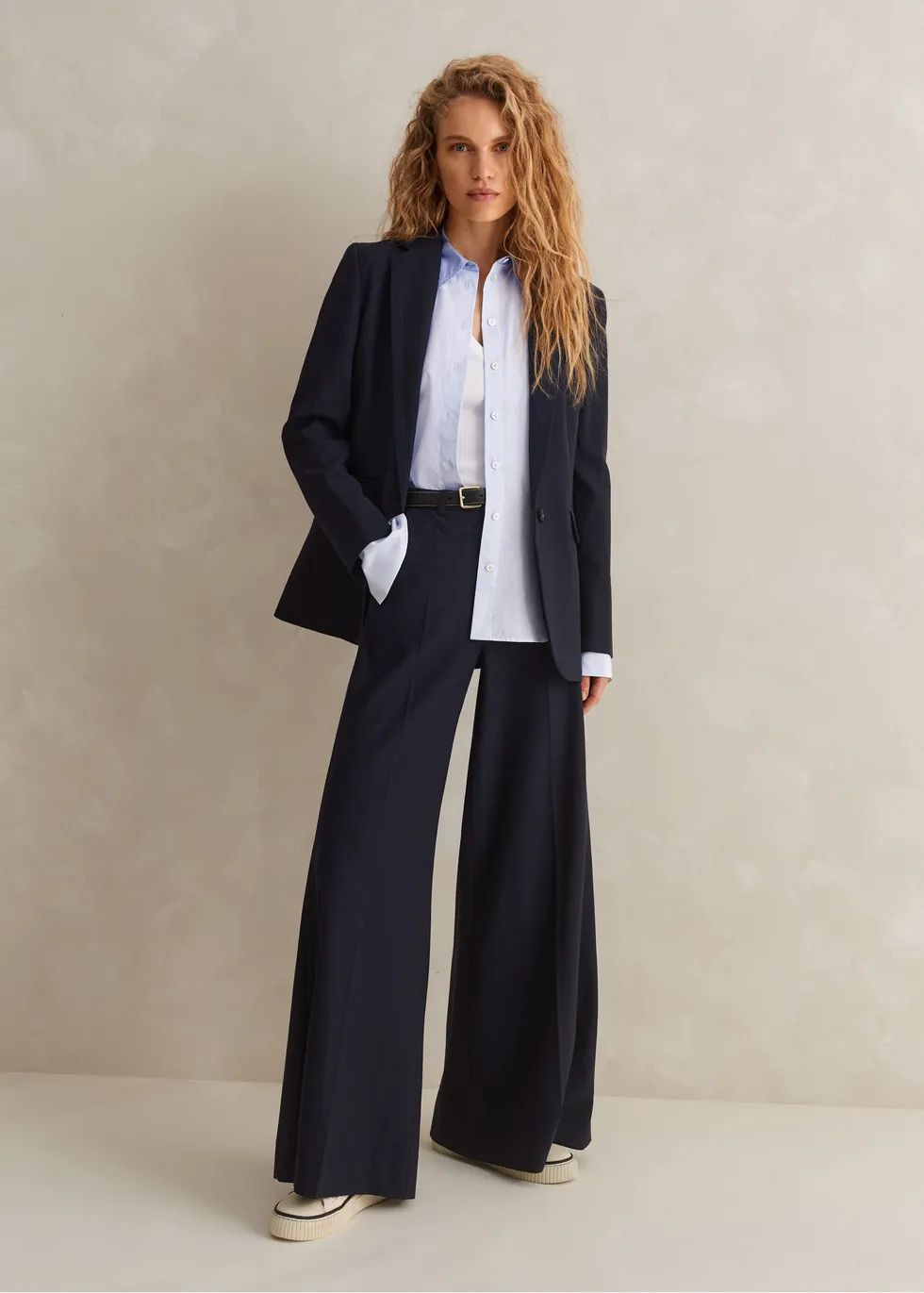 Wool-Blend Exaggerated Flare Pant | ME+EM US