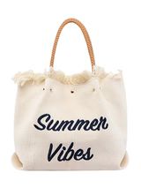 'Summer Vibes' Raw Edge Tote Bag (2 Colors) | Goodnight Macaroon