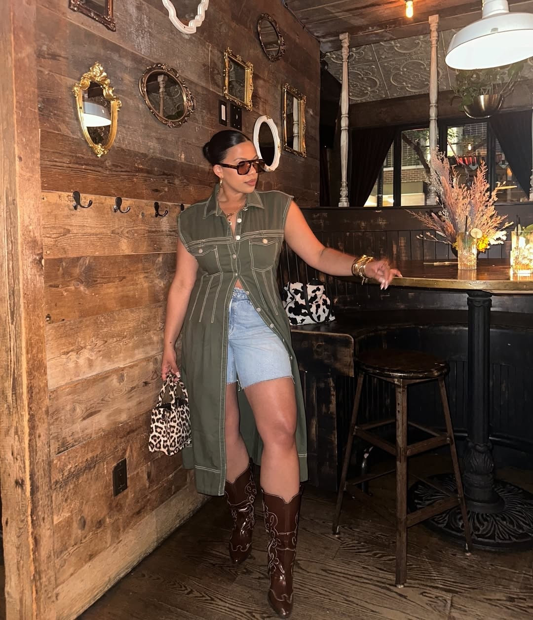 Comfortable but stylish summer day / night outfit! Button up shirt dress, denim shorts and cowboy boots!

#LTKMidsize #LTKSeasonal #LTKStyleTip