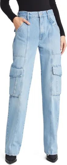High Waist Utility Straight Leg Jeans | Nordstrom