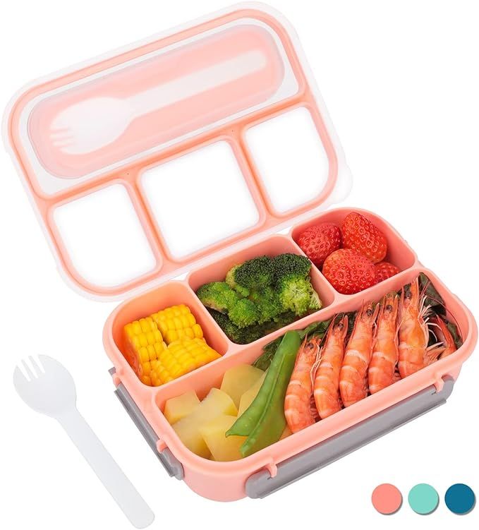 Bento Box,Bento Box Adult Lunch Box, Lunch Box Containers for Toddler/Kids/Adults, 1300ml-4 Compa... | Amazon (US)