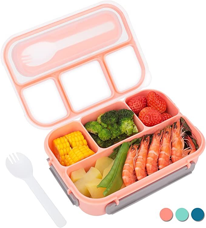 Bento Box,Bento Box Adult Lunch Box, Lunch Box Containers for Toddler/Kids/Adults, 1300ml-4 Compa... | Amazon (US)
