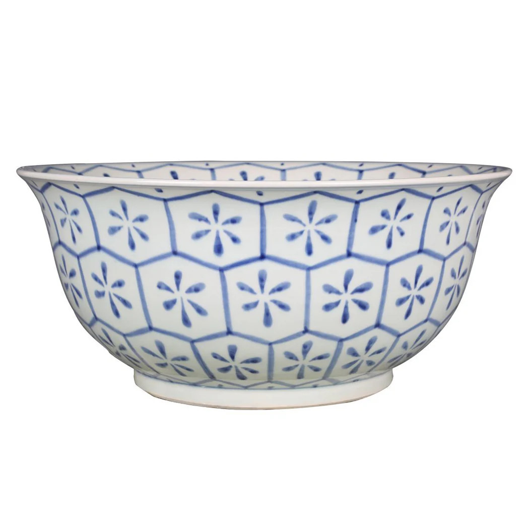 B&W Turtle Shell Motif Bowl | Mintwood Home