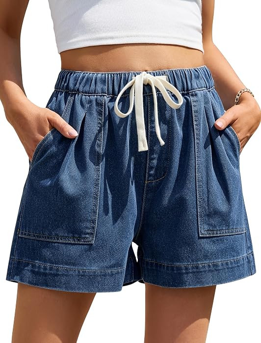 4 Patch Pockets | 3-4 In Inseam | Wide Leg Cut | Elastic Waist Pleats | Daily, Concert, Party | W... | Amazon (US)