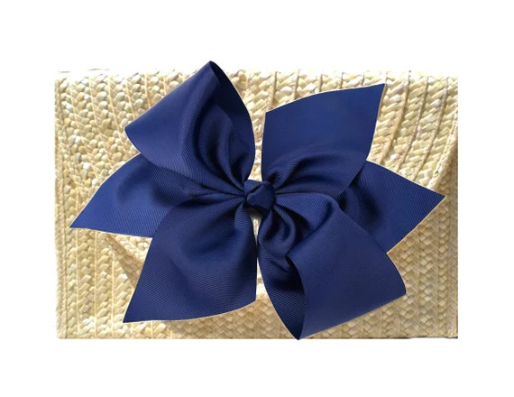 The Vineyard Straw Clutch With Interchangeable Bow | Etsy | Etsy (US)