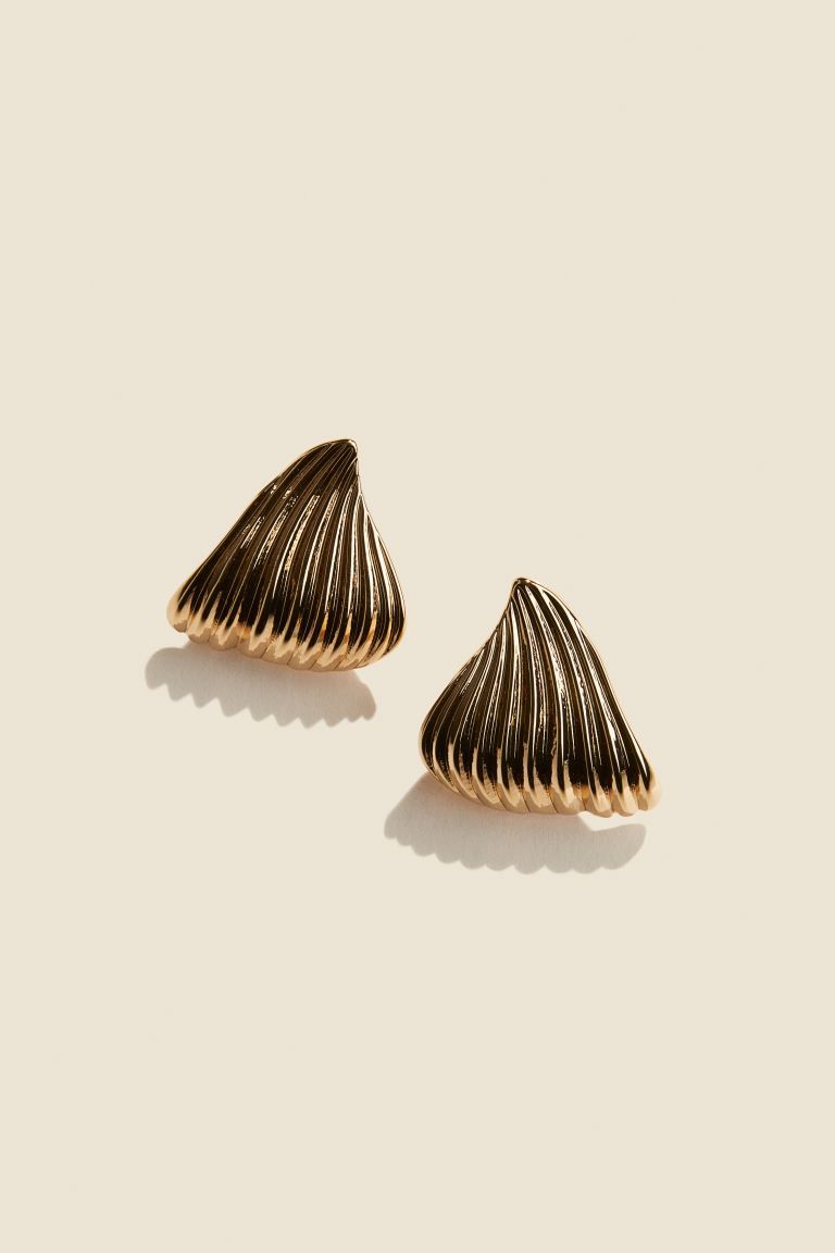Leaf-shaped Earrings - Gold-colored - Ladies | H&M CA | H&M (US + CA)