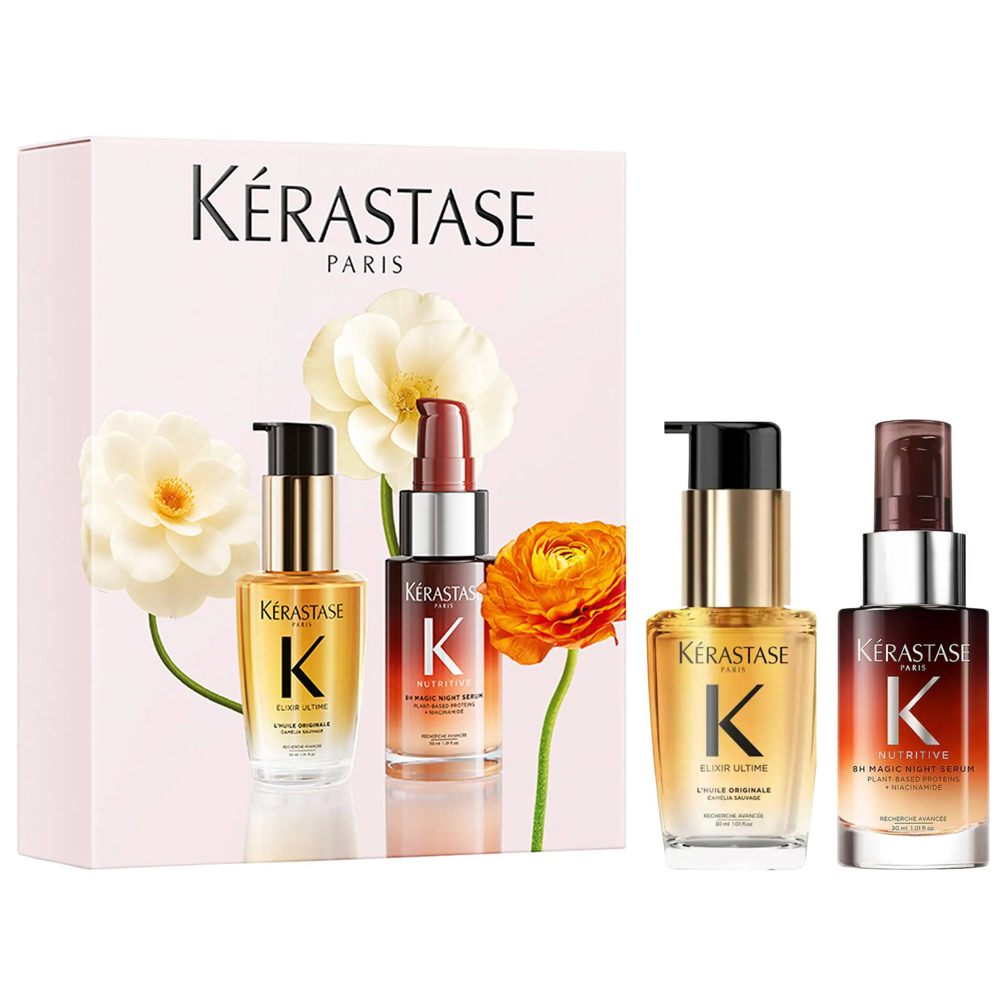 Kérastase Mini Elixir Ultime Hair Oil & 8H Magic Night Serum Hair Gift Set | Sephora (US)