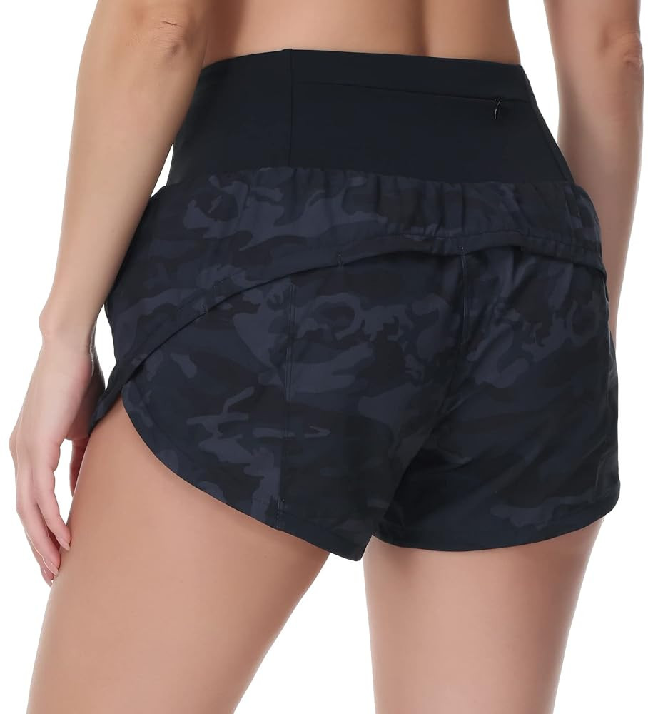 THE GYM PEOPLE Womens High Waisted Running Shorts Quick Dry Athletic Workout Shorts with Mesh Lin... | Amazon (US)