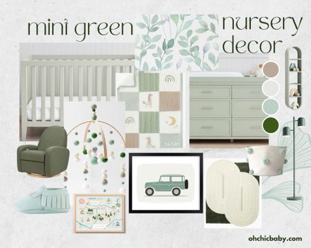 Mint Green Baby Nursery Decor Inspiration 🌿 #baby #babynurserydecor #babynurseryinspo 

#LTKhome