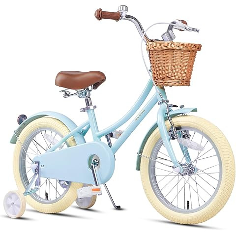 Petimini Girls Bike with Basket for 2-12 Years Old Kids, 12 14 16 18 20 Inch Bicycle with Bell Tr... | Amazon (US)