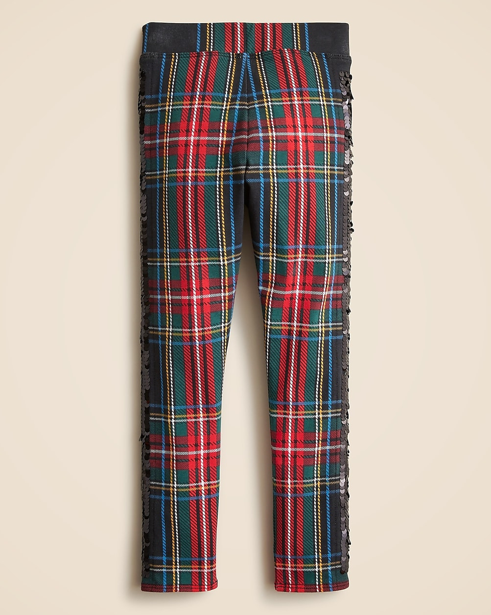 Girls' sequin tux leggings in Stewart tartan | J. Crew US