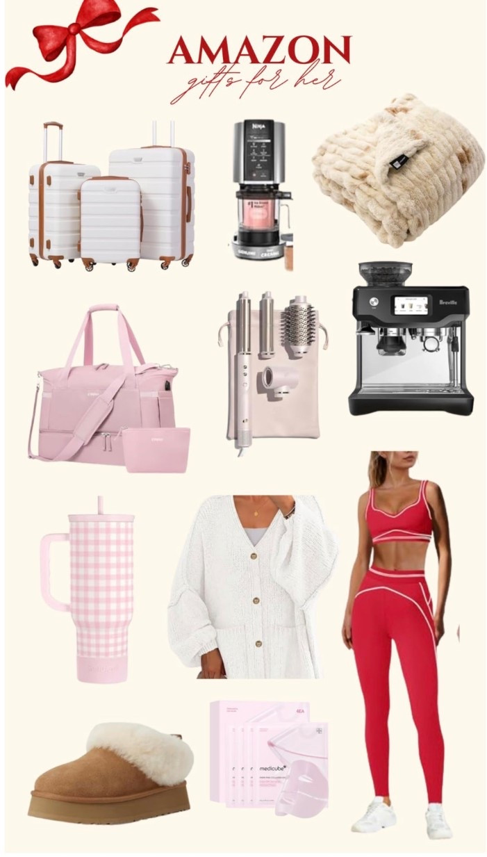 Amazon Christmas gift ideas for her gift guide Black Friday cyber Monday best deals athletic girly luggage cute workout set coffee sweater hair blanket cozy cute 

#LTKHoliday #LTKCyberWeek #LTKGiftGuide