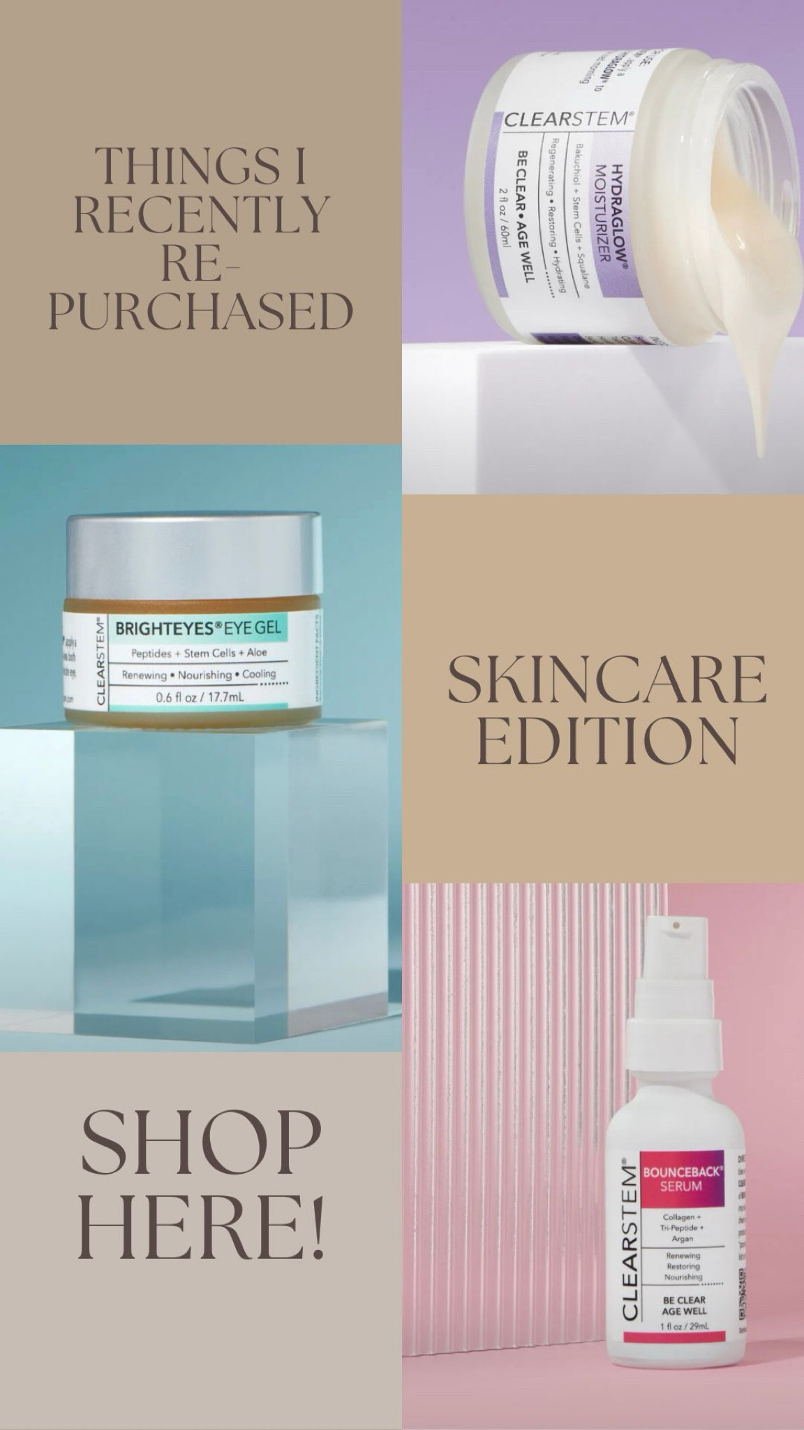SKINCARE RE-PURCHASES: 
These are all pregnancy safe & non- pore clogging/ acne-safe options for those of you out there looking for such a thing! I cannot get enough of these 3 products. 

#LTKBump #LTKBeauty #LTKFamily
