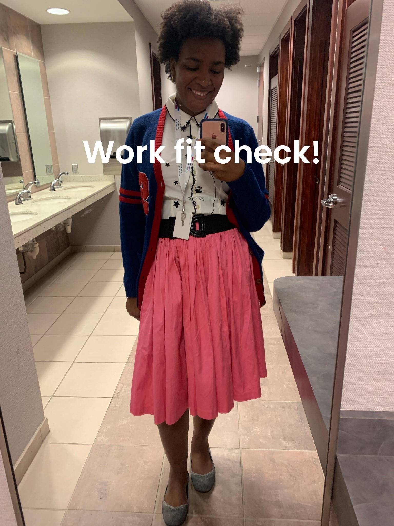 Paired a cute white button top with a pink circle skirt and blue cardigan! 

#LTKSummerEdit #LTKWorkwear #LTKFindsUnder100