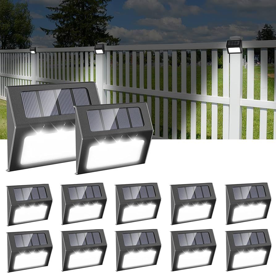 Otdair Solar Lights for Outside, 12 Pack Solar Deck Lights Outdoor, Waterproof Fence Solar Lights... | Amazon (US)