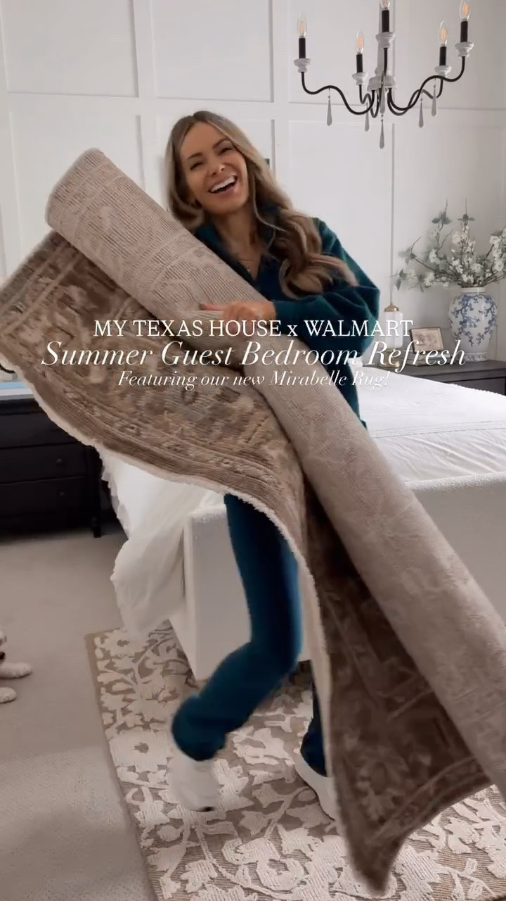 Just did a little guest room refresh using our GORG new Mirabelle rug! Available online at Walmart in several multiple sizes!

#LTKSeasonal #LTKHome
