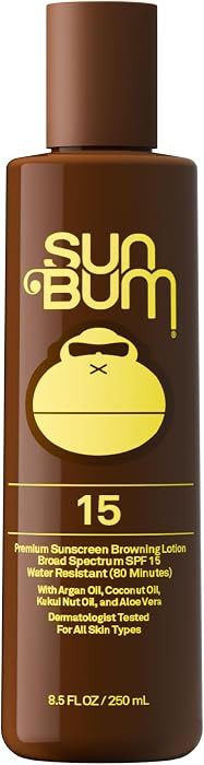 Sun Bum SPF 15 Browning Body Lotion - Water-Resistant Broad Spectrum Moisturizing Tanning Lotion with Vitamin E - Hawaii 104 Act Compliant (Made Without Octinoxate & Oxybenzone) - 8.5 Fl Oz | Amazon (US)