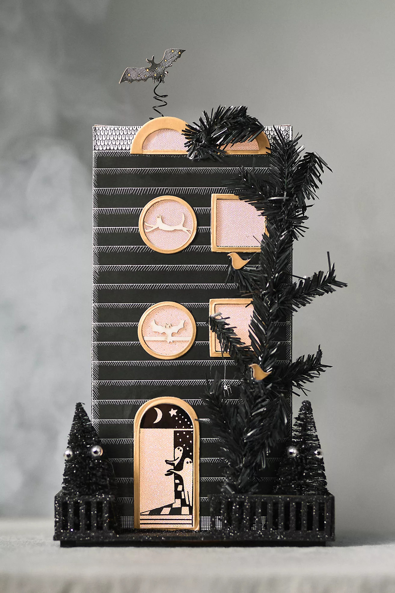 Florence Balducci Black Cat Light-Up Paper House | Anthropologie (US)