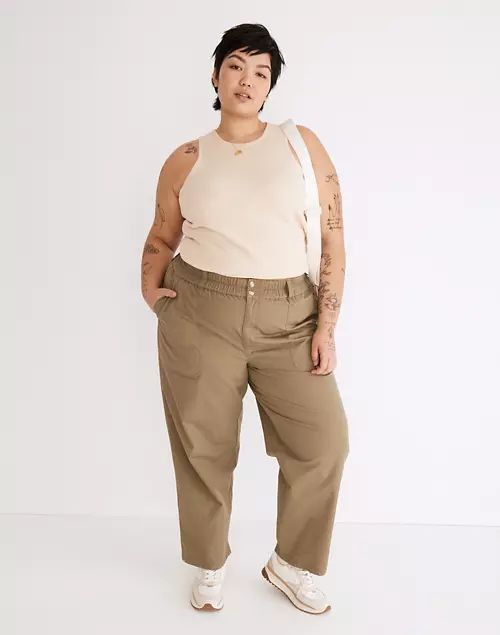 Plus Cotton Ripstop Pull-On Straight Cargo Pants | Madewell