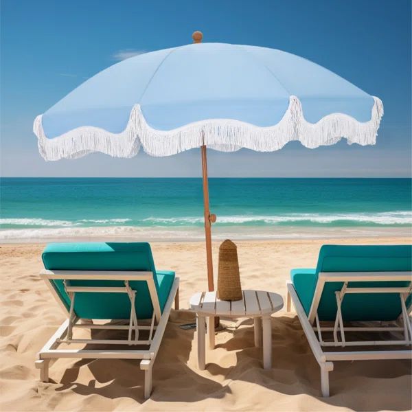 Sharniece 7ft Patio Umbrella with Fringe Outdoor Tassel Umbrella | Wayfair North America