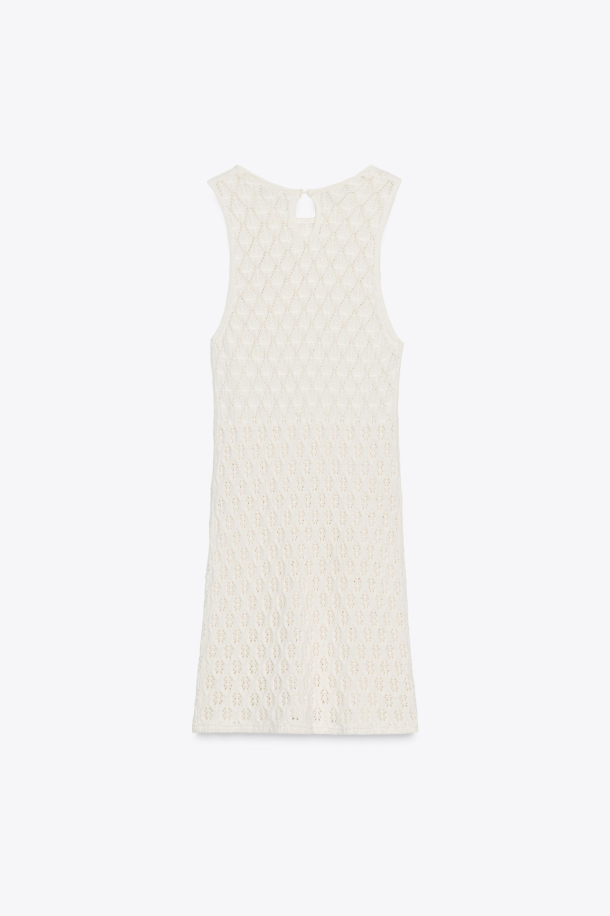 CUTWORK HALTER SHORT DRESS | Zara US