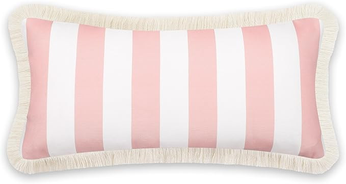 Hofdeco Premium Coastal Patio Indoor Outdoor Long Lumbar Pillow Cover Only, 12"x26" Water Repelle... | Amazon (US)