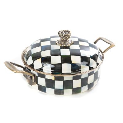 MacKenzie-Childs Courtly Check Enamel 3 Qt. Casserole | MacKenzie-Childs