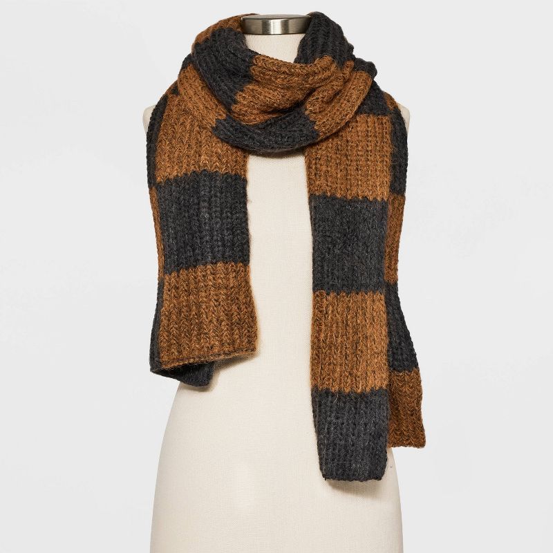 Women's Check Ribbed Scarf - Universal Thread™ | Target