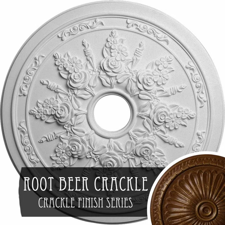 CM23RORBC Rose and Ribbon Ceiling Medallion | Wayfair North America