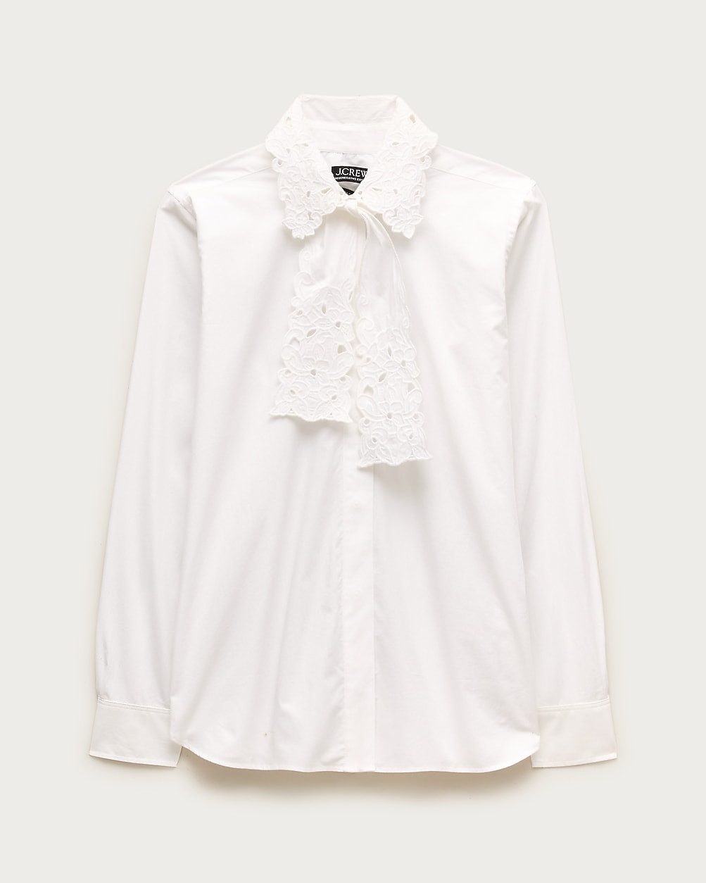 Jules classic-fit eyelet tie-neck shirt | J. Crew US