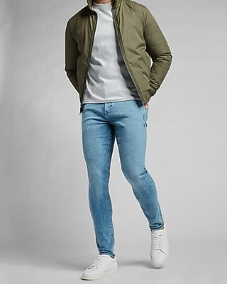 Super Skinny Light Wash Temp Control Hyper Stretch Jeans | Express