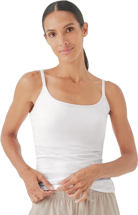 Pact Women's Organic Cotton Camisole Tank Top with Built-in Shelf Bra | Amazon (US)