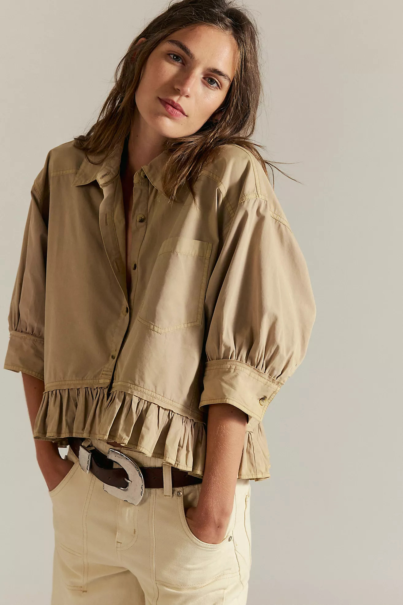 We The Free Bailey Solid Shirt | Free People (Global - UK&FR Excluded)