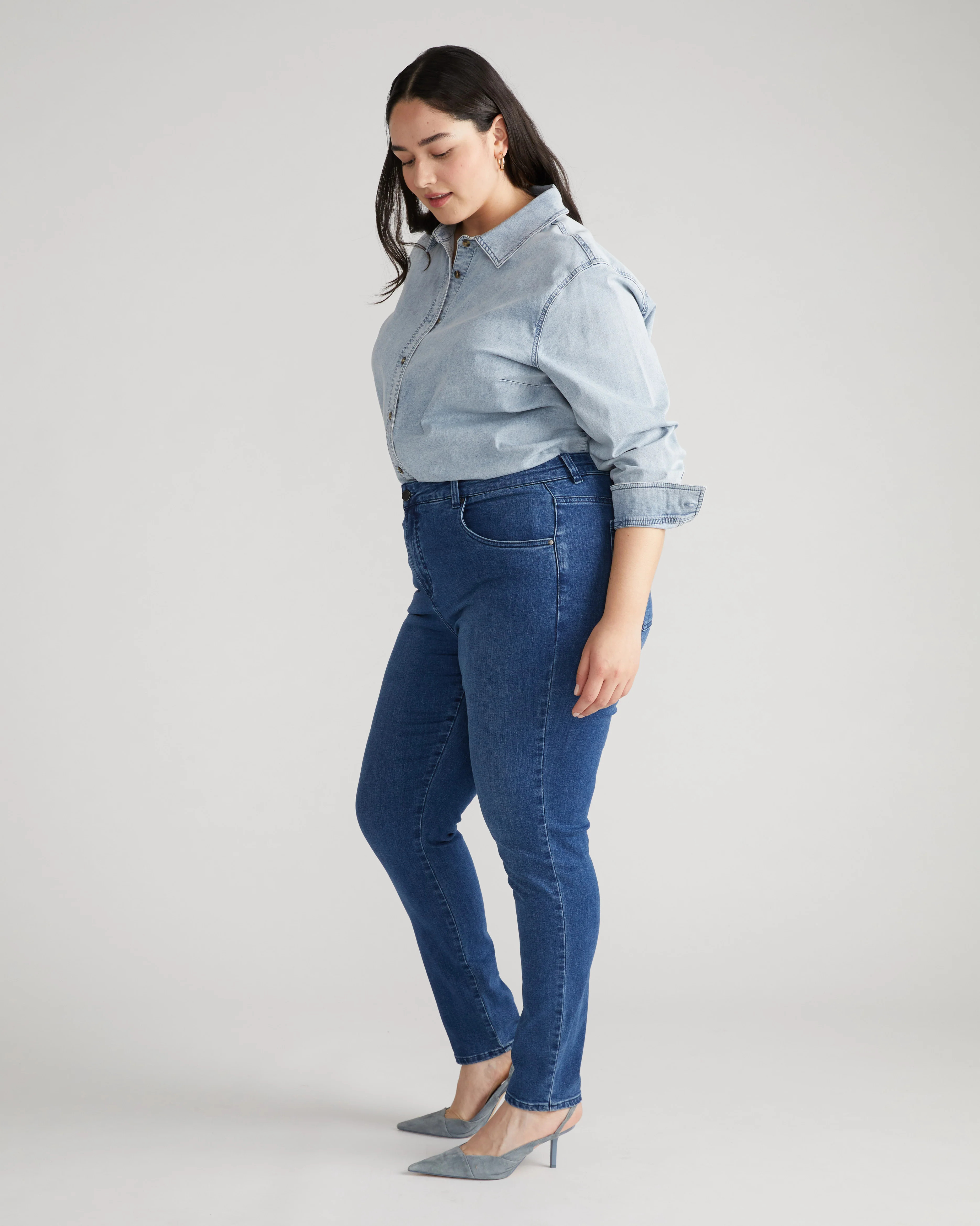 Seine High Rise Skinny Jeans 30 Inch - True Blue | Universal Standard