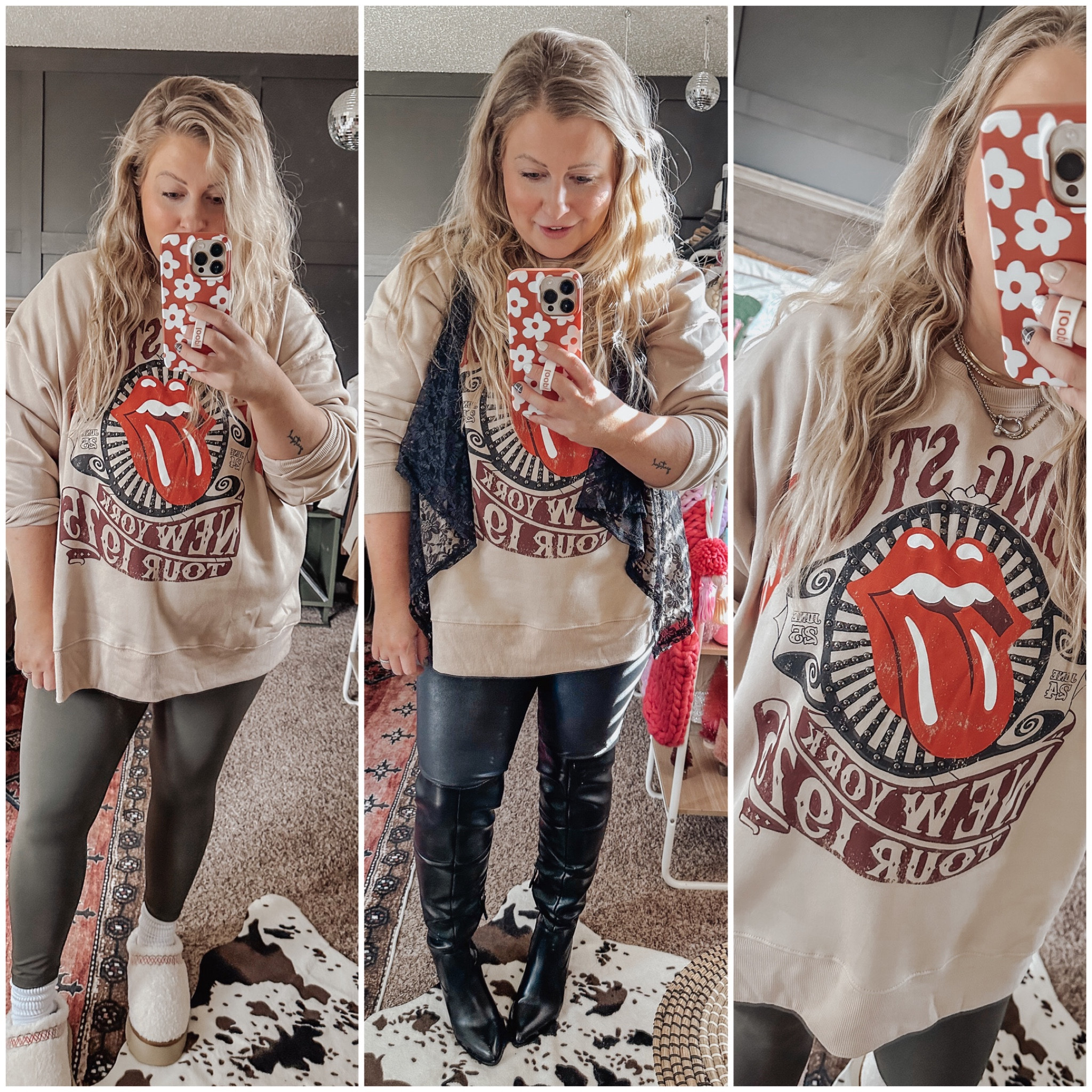 Walmart fashion 
Walmart style
Faux leather leggings
Midsize fashion
Postpartum style


#LTKfindsunder50 #LTKmidsize #LTKstyletip