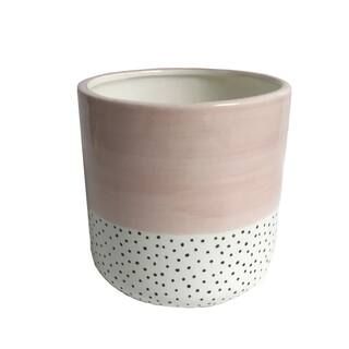 5.5" Pink with Black Polka Dots Ceramic Pot by Ashland® | Michaels Stores