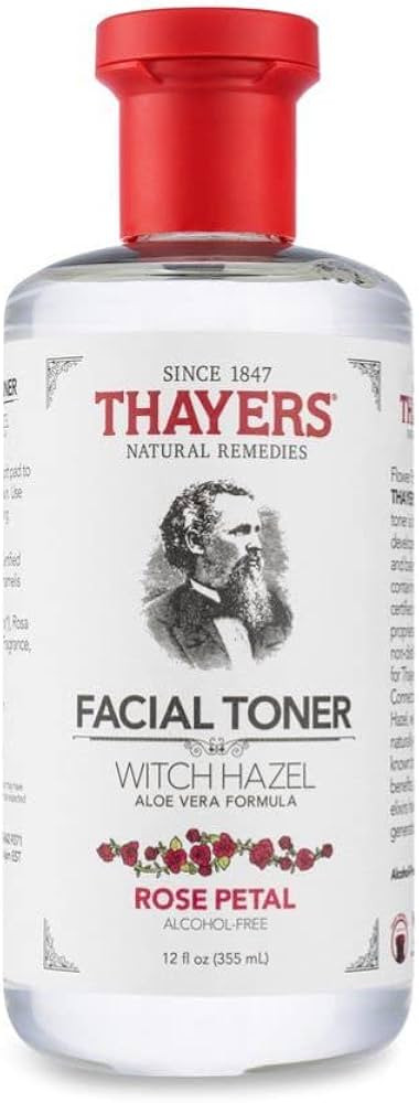 THAYERS Alcohol-Free, Hydrating Rose Petal Witch Hazel Facial Toner with Aloe Vera Formula, 12 Ou... | Amazon (US)