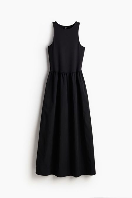 Black a line maxi dress 

#LTKfindsunder50 #LTKstyletip #LTKSeasonal