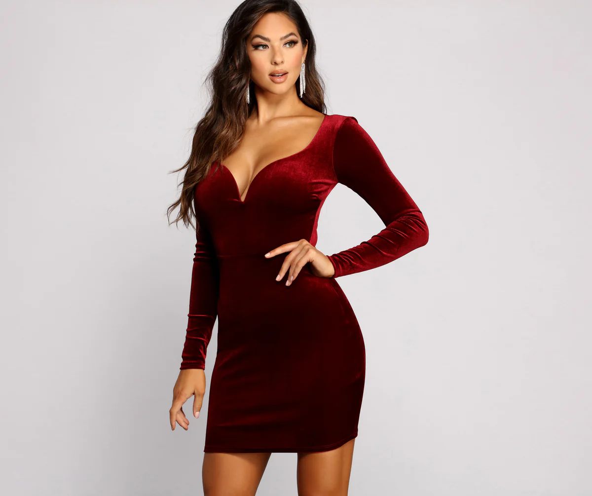 Velvet Vixen Long Sleeve Mini Dress | Windsor Stores