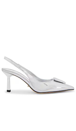 Bertie Slingback Pump in Silver Shine | Revolve Clothing (Global)