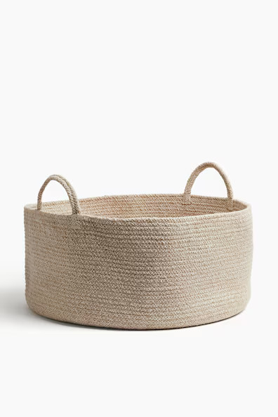 H & M - Extra-Large Low Storage Basket - Beige | H&M (US + CA)