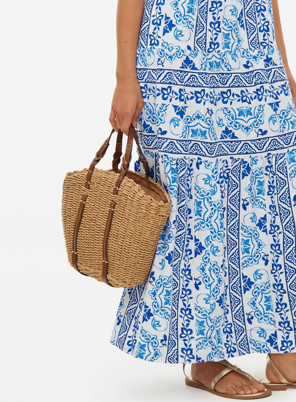 Natural A-Line Straw Tote Bag One Size | Tu Clothing